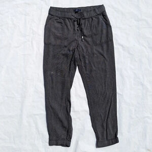 GAP Black with  White Detail Work Pants - Elastic Waist and Ankle- size XS